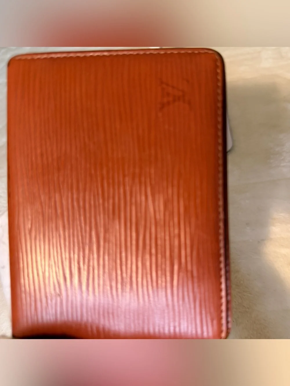 Louis Vuitton Epi Leather Card Holder in Cognac Brown
